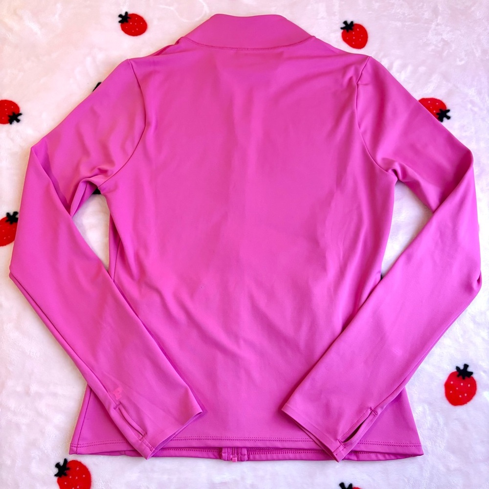 PINK Victoria’s Secret Hot Pink Zip-Up Relay Jacket and Skirt Set Size Medium - Picture 5 of 16